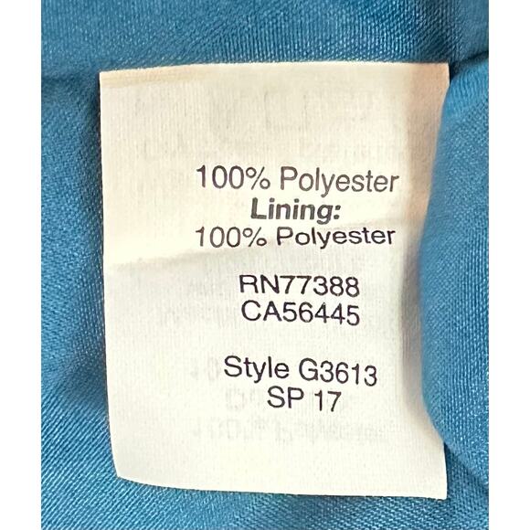 J. Crew Scalloped Tank Dress Teal Blue Sleeveless G3613 Size 12 - Picture 12 of 12